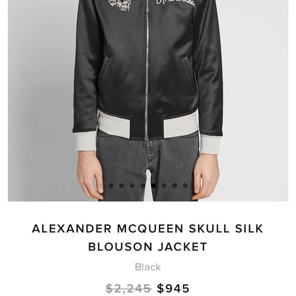 Alexander Mcqueen Varsity Jacket Bomber Black - image 3